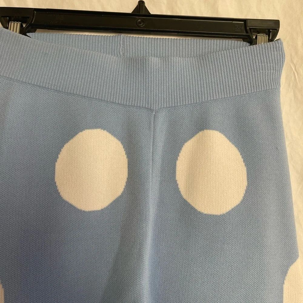 Year of Ours Fairfax Crop Top Skirt Set Blue Polka Dot Retro Preppy Mod Size XS